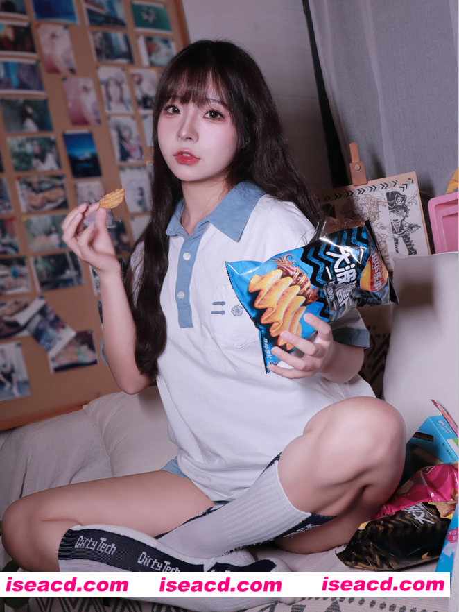 【COSPLAY】yuuhui玉汇- 蓝白条少女 [81P]【600M】